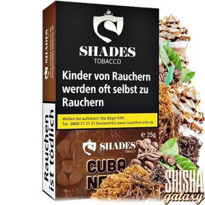 Shades Tobacco Cuba Nero "Dark" (25g) - Shisha Tabak