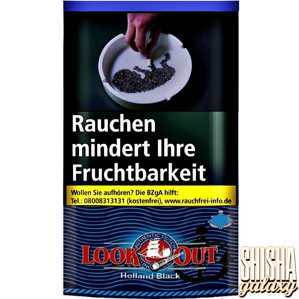Look Out Look Out - Holland Black - Zware Shag - Feinschnitttabak - Pouch - 50g Look Out Look Out - Holland Black - Zware Shag - Feinschnitttabak - Pouch - 50g