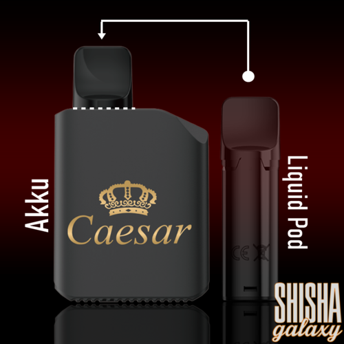 Caesar Caesar Shadow - Pod Kit - Akku 400 mAh - Black & Gold (Wiederaufladbare Mehrweg E-Zigarette)