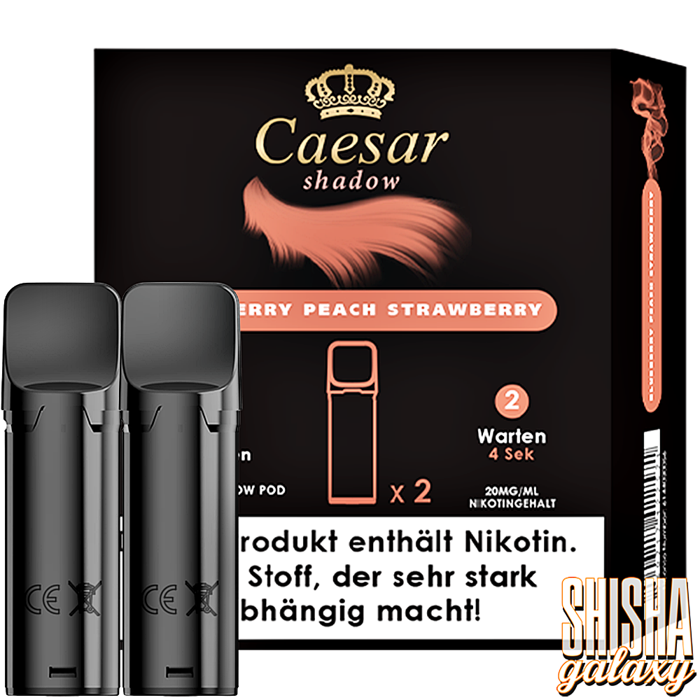 Caesar Caesar Shadow - Blueberry Peach Strawberry - Liquid Pod - 2 ml - Nikotin 20 mg - 2er Pack (4ml) Caesar Caesar Shadow - Blueberry Peach Strawberry - Liquid Pod - 2 ml - Nikotin 20 mg - 2er Pack (4ml)