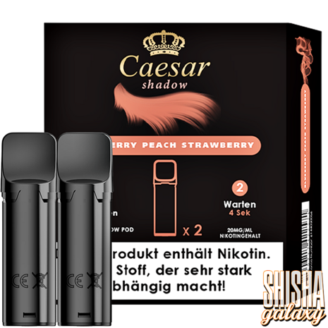 Caesar Caesar Shadow - Blueberry Peach Strawberry - Liquid Pod - 2 ml - Nikotin 20 mg - 2er Pack (4ml) Caesar Caesar Shadow - Blueberry Peach Strawberry - Liquid Pod - 2 ml - Nikotin 20 mg - 2er Pack (4ml)
