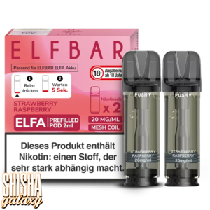 Elf Bar ELFA - Strawberry Raspberry - Liquid Pod - Nikotin 20 mg - 2er Pack