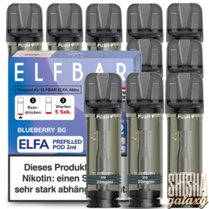 Elf Bar ELFA - Blueberry BG - Liquid Pod - Nikotin 20 mg - 10er Pack