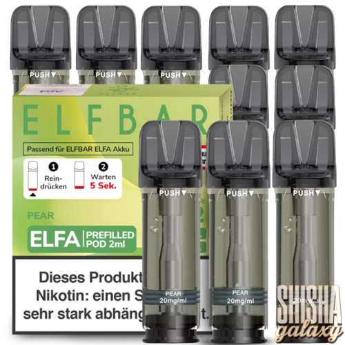 Elf Bar Elf Bar - ELFA - Pear - Prefilled Liquid Pod - 2 ml - Nikotin 20 mg - 10er Pack