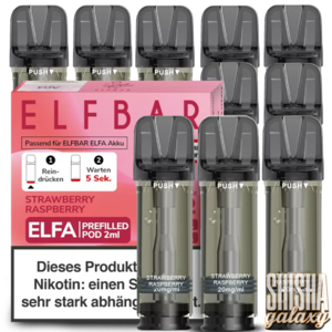 Elf Bar ELFA - Strawberry Raspberry - Liquid Pod - Nikotin 20 mg - 10er Pack