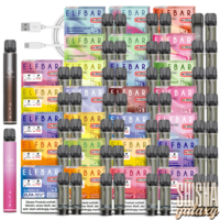 ELFA - Pod Kit & Liquid Pod Starter Set inkl. USB - 2 Pod Kits / 52 Liquid Pods - Twilight Brown & Aurora Pink