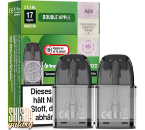 InnoCigs ECO - Double Apple - Liquid Pod - Nikotin 17 mg - 2er Pack InnoCigs ECO - Double Apple - Liquid Pod - Nikotin 17 mg - 2er Pack