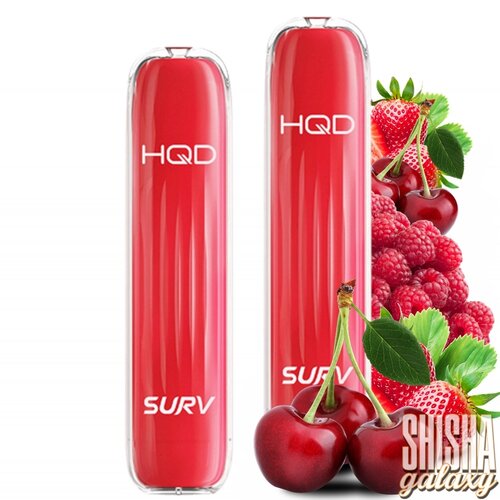 HQD HQD - SURV - Raspberry Strawberry Cherry - Einweg E-Shisha - 600 Züge / Nikotin 18 mg