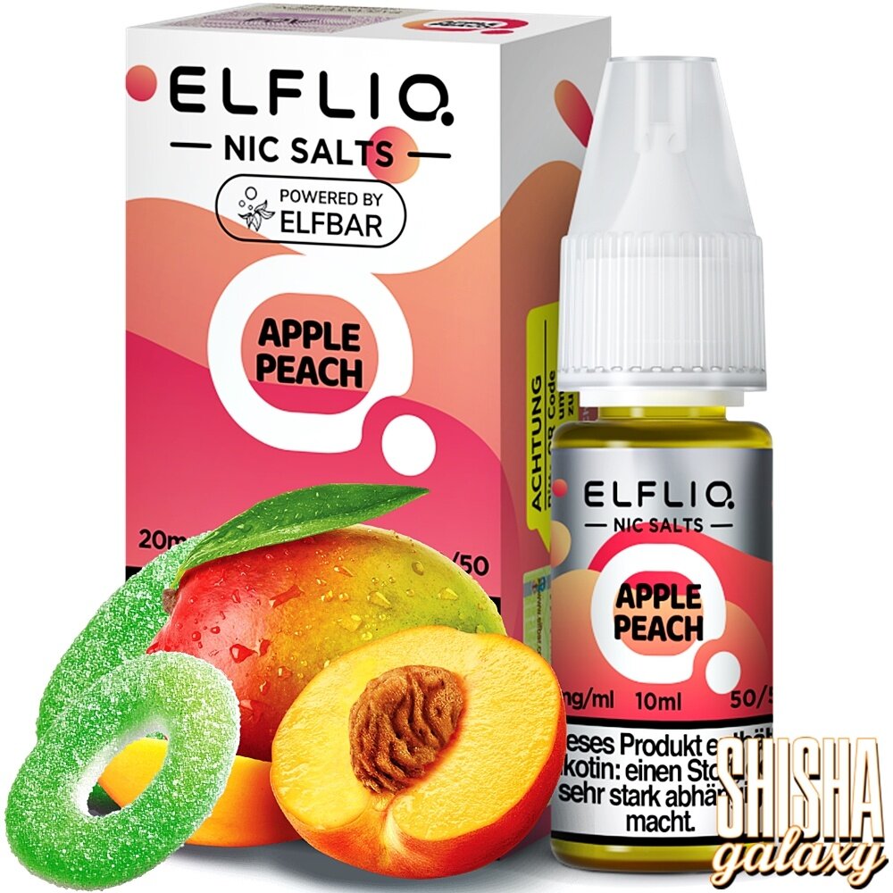 Elfliq ELFLIQ / Elfbar - Apple Peach - E-Liquid - Nikotin 10 mg/ml Elfliq ELFLIQ / Elfbar - Apple Peach - E-Liquid - Nikotin 10 mg/ml