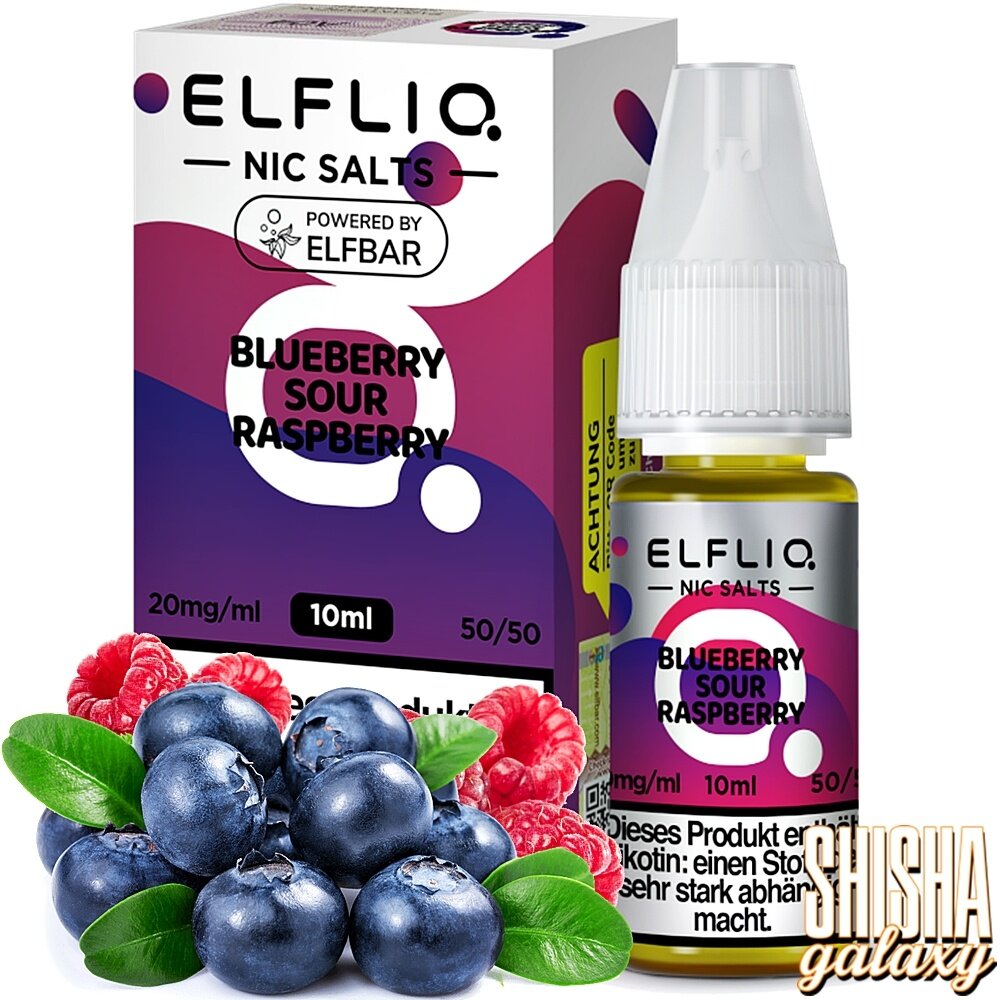 Elfliq ELFLIQ / Elfbar - Blueberry Sour Raspberry - E-Liquid - Nikotin 10 mg/ml Elfliq ELFLIQ / Elfbar - Blueberry Sour Raspberry - E-Liquid - Nikotin 10 mg/ml