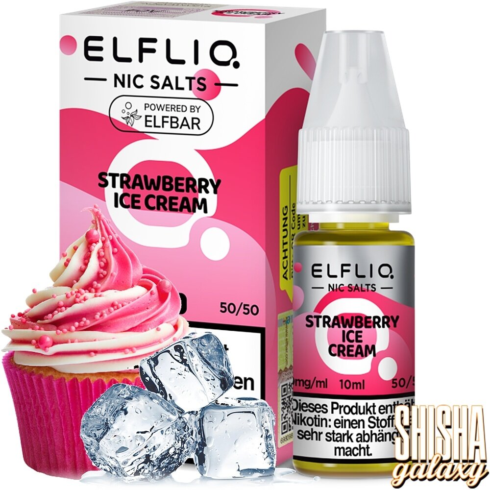 Elfliq ELFLIQ / Elfbar - Strawberry Ice Cream - E-Liquid - Nikotin 10 mg/ml Elfliq ELFLIQ / Elfbar - Strawberry Ice Cream - E-Liquid - Nikotin 10 mg/ml