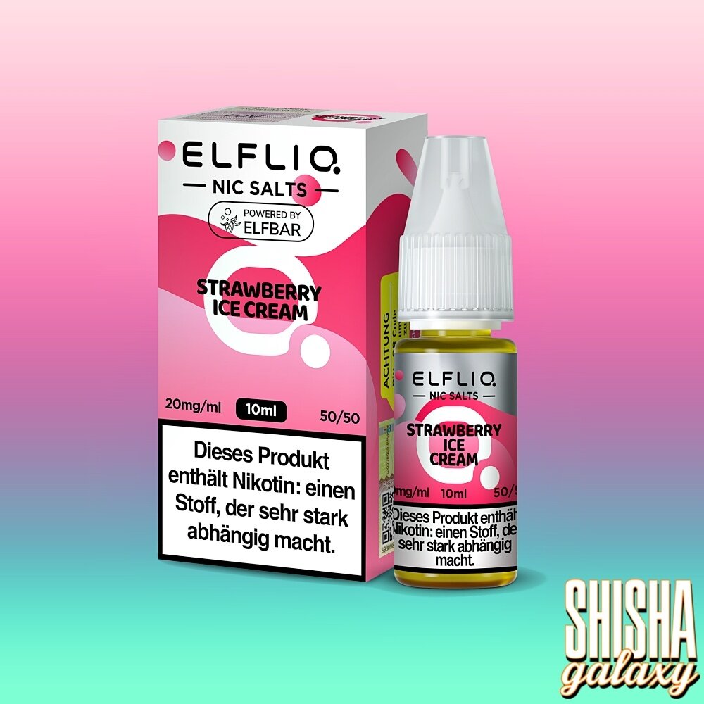 Elfliq ELFLIQ / Elfbar - Strawberry Ice Cream - E-Liquid - Nikotin 10 mg/ml Elfliq ELFLIQ / Elfbar - Strawberry Ice Cream - E-Liquid - Nikotin 10 mg/ml