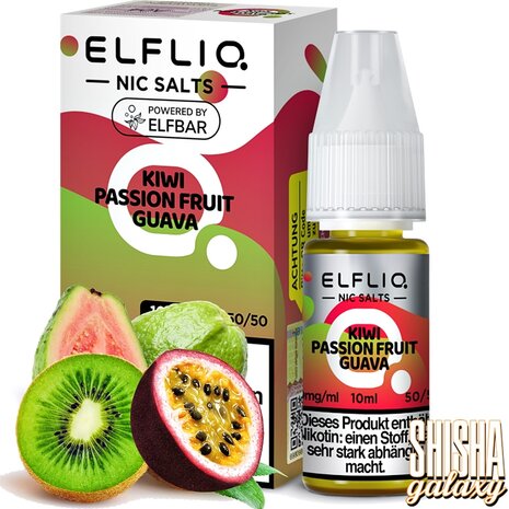 Elfliq ELFLIQ / Elfbar - Kiwi Passionfruit Guava - E-Liquid - Nikotin 20 mg/ml Elfliq ELFLIQ / Elfbar - Kiwi Passionfruit Guava - E-Liquid - Nikotin 20 mg/ml