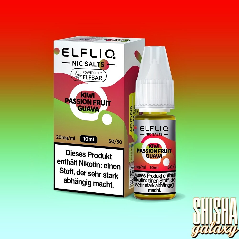 Elfliq ELFLIQ / Elfbar - Kiwi Passionfruit Guava - E-Liquid - Nikotin 20 mg/ml Elfliq ELFLIQ / Elfbar - Kiwi Passionfruit Guava - E-Liquid - Nikotin 20 mg/ml