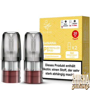 Elfbar P1 - Mate 500 - Banana - Liquid Pod - Nikotin 20 mg - 2er Pack Elfbar P1 - Mate 500 - Banana - Liquid Pod - Nikotin 20 mg - 2er Pack