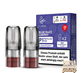 Elfbar P1 - Mate 500 - Blue Razz Cherry - Liquid Pod - Nikotin 20 mg - 2er Pack Elfbar P1 - Mate 500 - Blue Razz Cherry - Liquid Pod - Nikotin 20 mg - 2er Pack