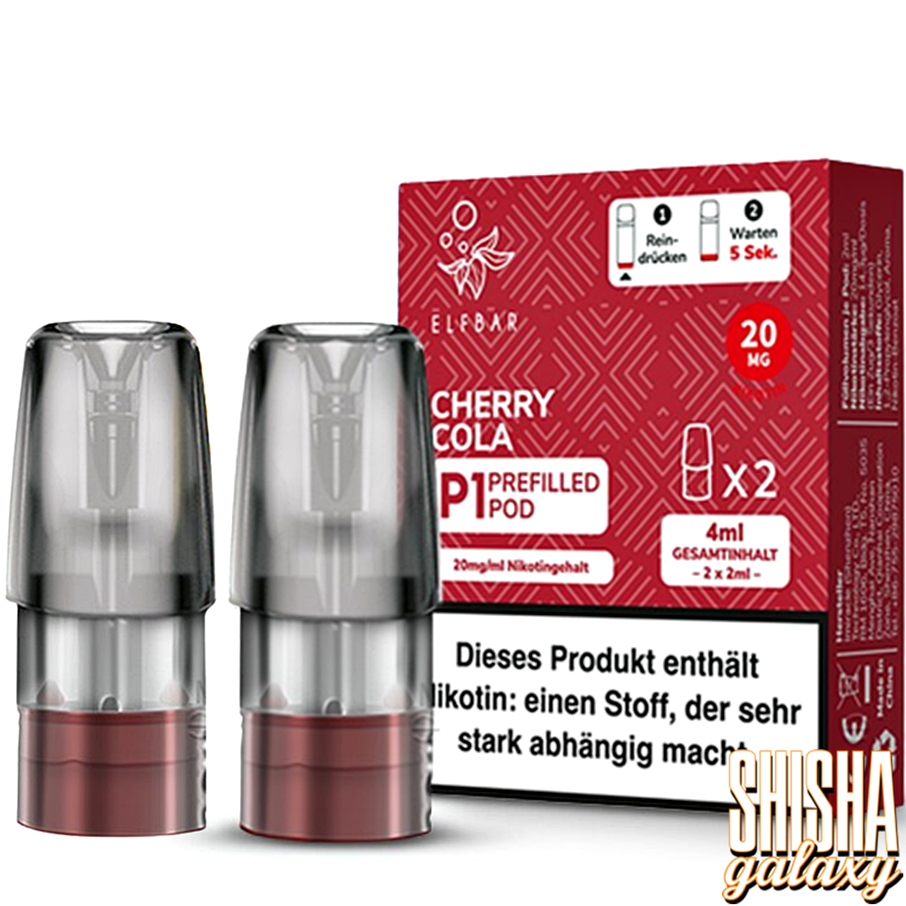 Elfbar Elfbar - P1 - Mate 500 - Cherry Cola - Liquid Pod - 2 ml - Nikotin 20 mg - 2er Pack (4ml) Elfbar Elfbar - P1 - Mate 500 - Cherry Cola - Liquid Pod - 2 ml - Nikotin 20 mg - 2er Pack (4ml)