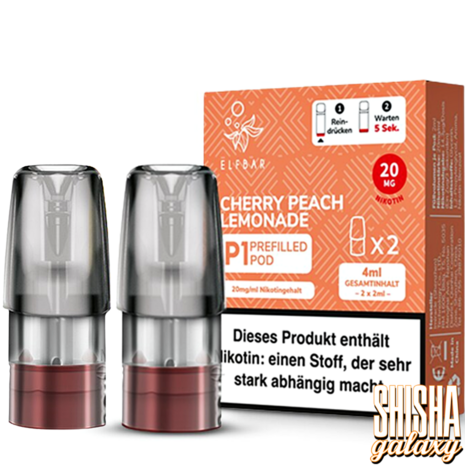 Elfbar Elfbar - P1 - Mate 500 - Cherry Peach Lemonade - Liquid Pod - 2 ml - Nikotin 20 mg - 2er Pack (4ml) Elfbar Elfbar - P1 - Mate 500 - Cherry Peach Lemonade - Liquid Pod - 2 ml - Nikotin 20 mg - 2er Pack (4ml)