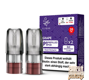 Elfbar P1 - Mate 500 - Grape - Liquid Pod - Nikotin 20 mg - 2er Pack Elfbar P1 - Mate 500 - Grape - Liquid Pod - Nikotin 20 mg - 2er Pack