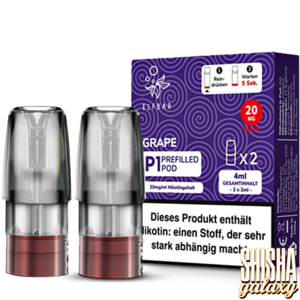 Elfbar P1 - Mate 500 - Grape - Liquid Pod - Nikotin 20 mg - 2er Pack Elfbar P1 - Mate 500 - Grape - Liquid Pod - Nikotin 20 mg - 2er Pack