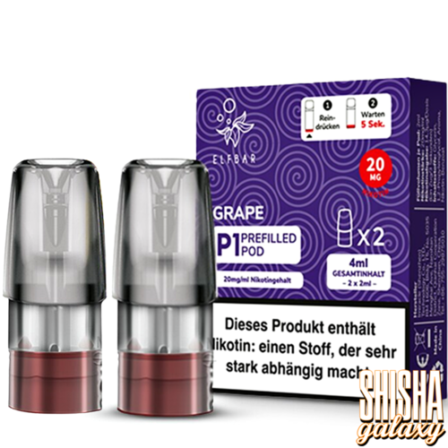 Elf Bar Elf Bar - Mate 500 - Grape - Prefilled Liquid Pod - 2 ml - Nikotin 20 mg - 2er Pack