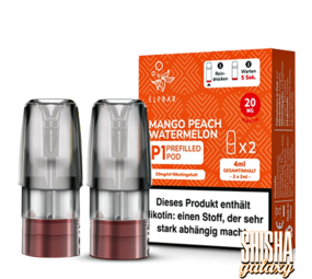 Elfbar P1 - Mate 500 - Mango Peach Watermelon - Liquid Pod - Nikotin 20 mg - 2er Pack Elfbar P1 - Mate 500 - Mango Peach Watermelon - Liquid Pod - Nikotin 20 mg - 2er Pack