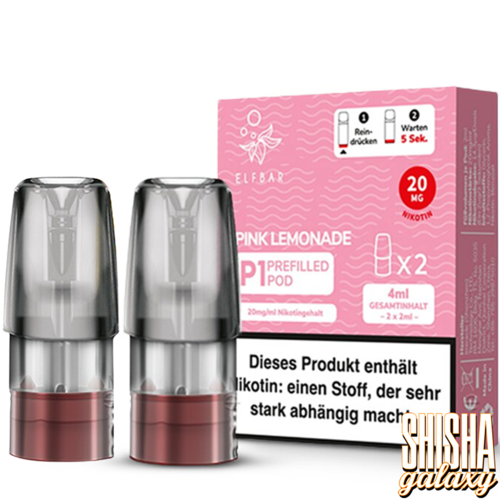 Elf Bar Elf Bar - Mate 500 - Pink Lemonade - Prefilled Liquid Pod - 2 ml - Nikotin 20 mg - 2er Pack