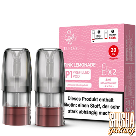 Elfbar Elfbar - P1 - Mate 500 - Pink Lemonade - Liquid Pod - 2 ml - Nikotin 20 mg - 2er Pack (4ml) Elfbar Elfbar - P1 - Mate 500 - Pink Lemonade - Liquid Pod - 2 ml - Nikotin 20 mg - 2er Pack (4ml)