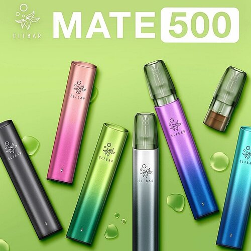 Elf Bar Elf Bar - Mate 500 - Prefilled Pod Kit - Akku 500 mAh - Aurora Green (Wiederaufladbare Mehrweg E-Zigarette)