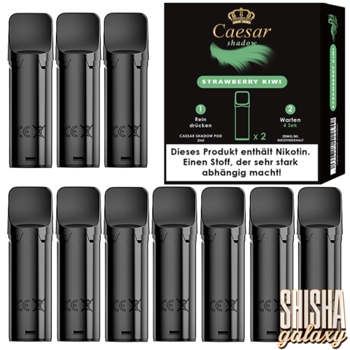 Caesar Caesar Shadow - Strawberry Kiwi - Liquid Pod - 2 ml - Nikotin 20 mg - 10er Pack