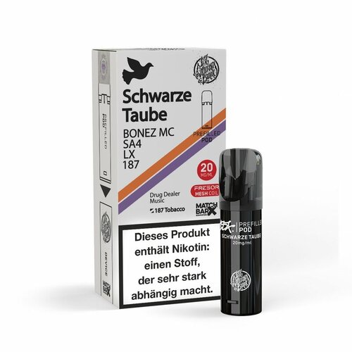 187 Strassenbande 187 Strassenbande - Schwarze Taube - Prefilled Liquid Pod - 2 ml / Nikotin 20 mg