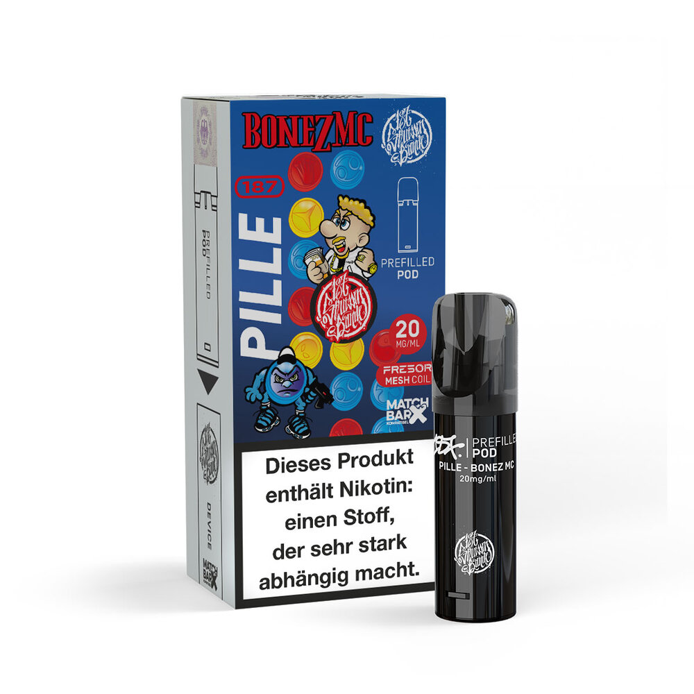 187 Strassenbande 187 Strassenbande - Bonez MC Pille - Liquid Pod - 2 ml / Nikotin 20 mg 187 Strassenbande 187 Strassenbande - Bonez MC Pille - Liquid Pod - 2 ml / Nikotin 20 mg