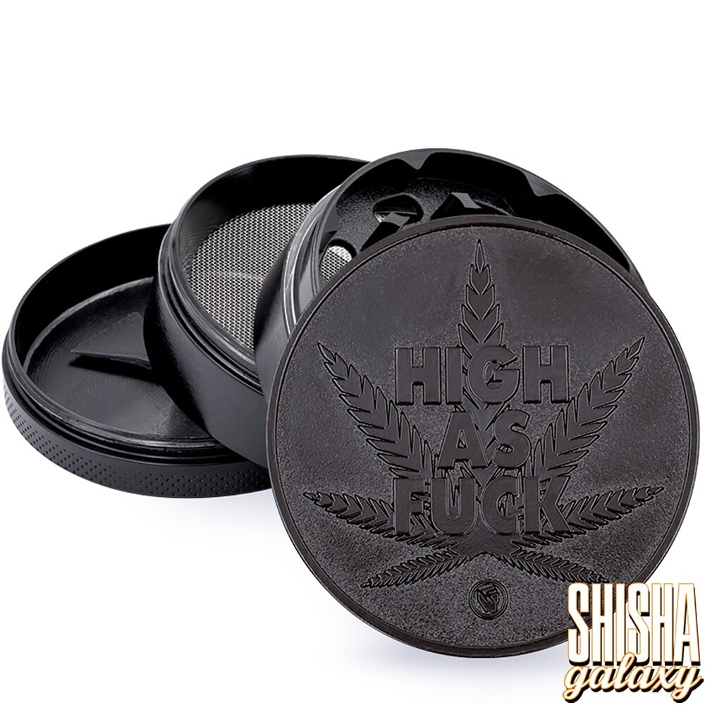 Fire Flow Fire Flow - Metall Grinder - High As F*ck - Ø 60 mm - 4 Teilig - Black Fire Flow Fire Flow - Metall Grinder - High As F*ck - Ø 60 mm - 4 Teilig - Black