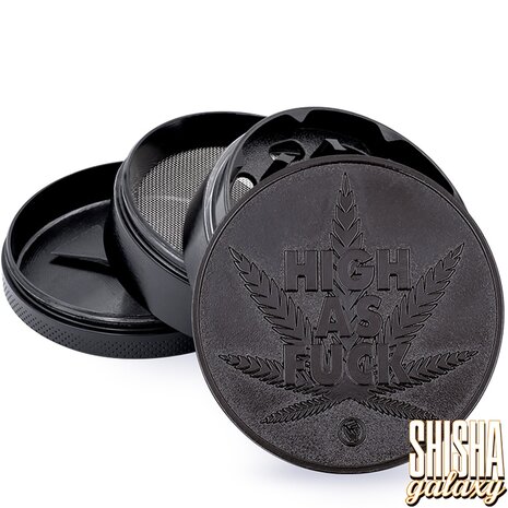 Fire Flow Fire Flow - Metall Grinder - High As F*ck - Ø 60 mm - 4 Teilig - Black Fire Flow Fire Flow - Metall Grinder - High As F*ck - Ø 60 mm - 4 Teilig - Black