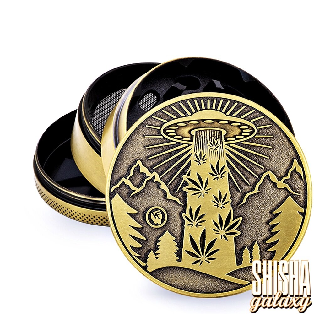 Fire Flow Fire Flow - Metall Grinder - 420 Ufo - Ø 60 mm - 4 Teilig - Gold