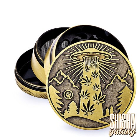 Fire Flow Fire Flow - Metall Grinder - 420 Ufo - Ø 60 mm - 4 Teilig - Gold