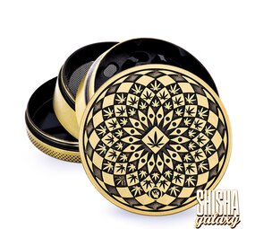 Fire Flow Metall Grinder - Leaf Pattern - Ø 60 mm - 4 Teilig - Gold Fire Flow Metall Grinder - Leaf Pattern - Ø 60 mm - 4 Teilig - Gold