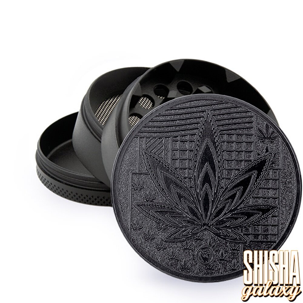 Fire Flow Fire Flow - Metall Grinder - Black Leaves 36 - Ø 50 mm - 4 Teilig - Black Fire Flow Fire Flow - Metall Grinder - Black Leaves 36 - Ø 50 mm - 4 Teilig - Black