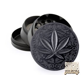 Fire Flow Metall Grinder - Trance Leaf - Ø 50 mm - 4 Teilig - Black Fire Flow Metall Grinder - Trance Leaf - Ø 50 mm - 4 Teilig - Black