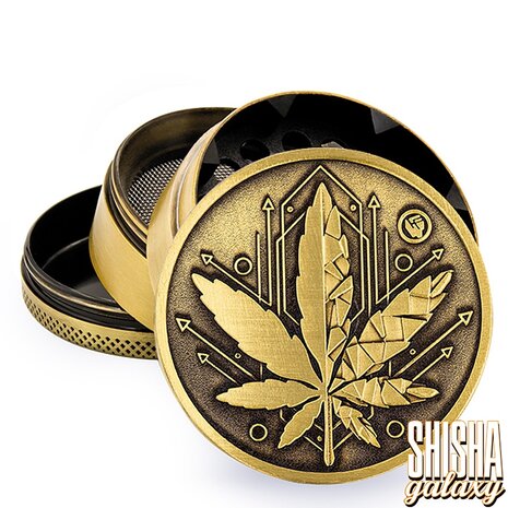 Fire Flow Fire Flow - Metall Grinder - Geometrical Leaf - Ø 50 mm - 4 Teilig - Gold Fire Flow Fire Flow - Metall Grinder - Geometrical Leaf - Ø 50 mm - 4 Teilig - Gold