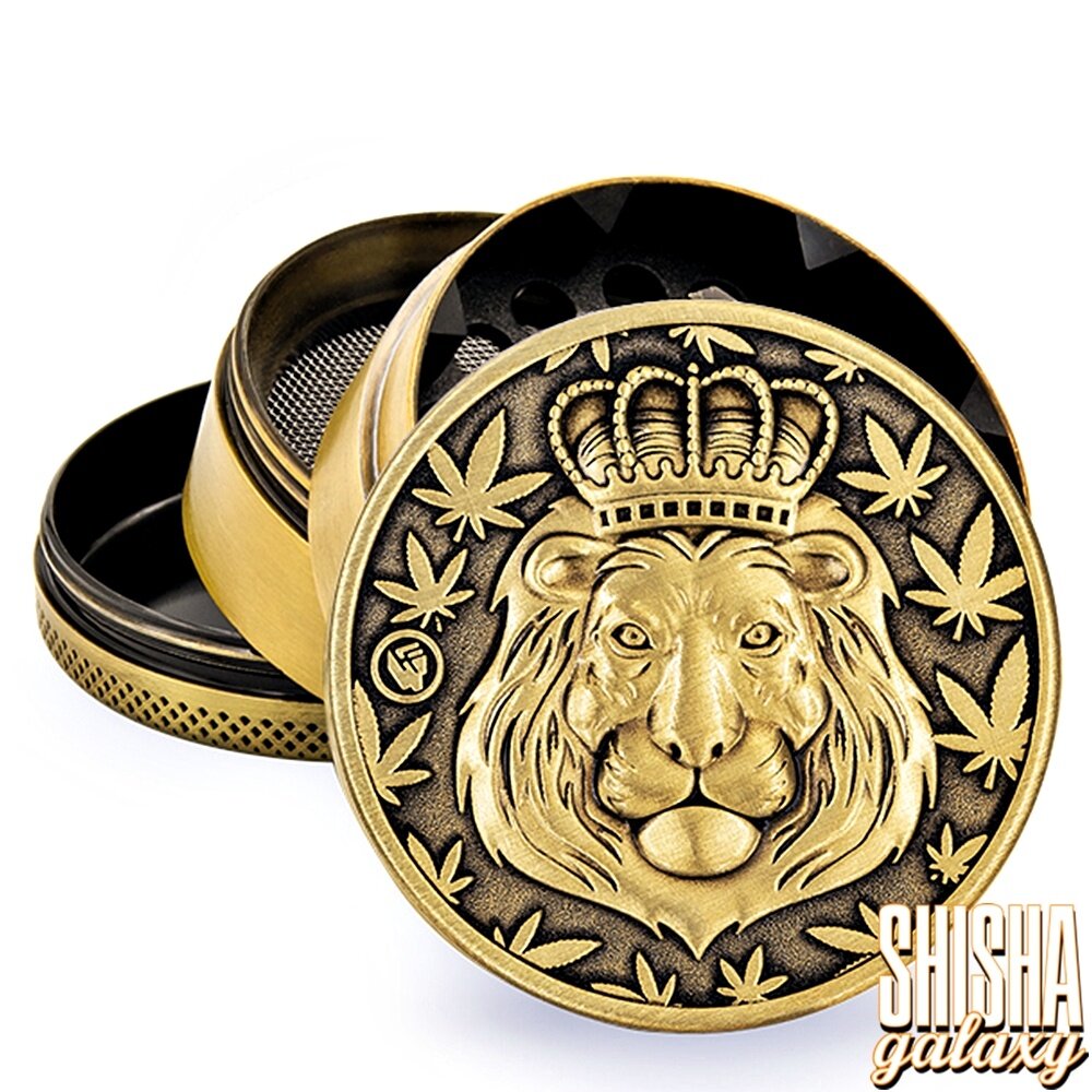 Fire Flow Fire Flow - Metall Grinder - Lion - Ø 50 mm - 4 Teilig - Gold Fire Flow Fire Flow - Metall Grinder - Lion - Ø 50 mm - 4 Teilig - Gold