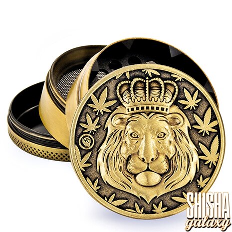 Fire Flow Fire Flow - Metall Grinder - Lion - Ø 50 mm - 4 Teilig - Gold Fire Flow Fire Flow - Metall Grinder - Lion - Ø 50 mm - 4 Teilig - Gold