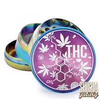 Metall Grinder - Icy THC Molecule - Ø 50 mm - 4 Teilig - Rainbow