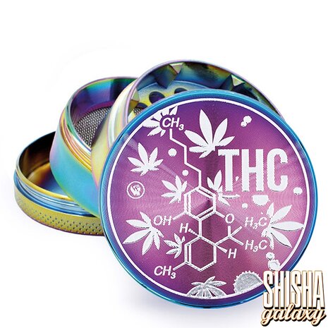 Fire Flow Fire Flow - Metall Grinder - Icy THC Molecule - Ø 50 mm - 4 Teilig - Rainbow Fire Flow Fire Flow - Metall Grinder - Icy THC Molecule - Ø 50 mm - 4 Teilig - Rainbow