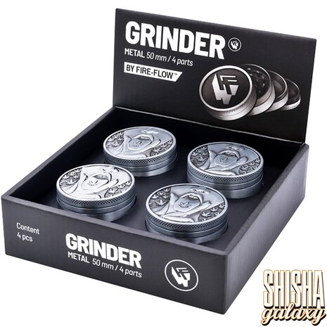 Fire Flow Fire Flow - Metall Grinder - 420 Girl - Ø 50 mm - 4 Teilig - Silver Fire Flow Fire Flow - Metall Grinder - 420 Girl - Ø 50 mm - 4 Teilig - Silver