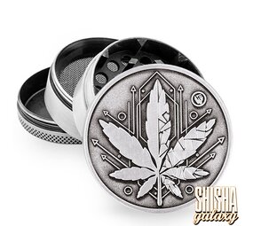 Fire Flow Metall Grinder - Geometrical Leaf - Ø 50 mm - 4 Teilig - Silver Fire Flow Metall Grinder - Geometrical Leaf - Ø 50 mm - 4 Teilig - Silver