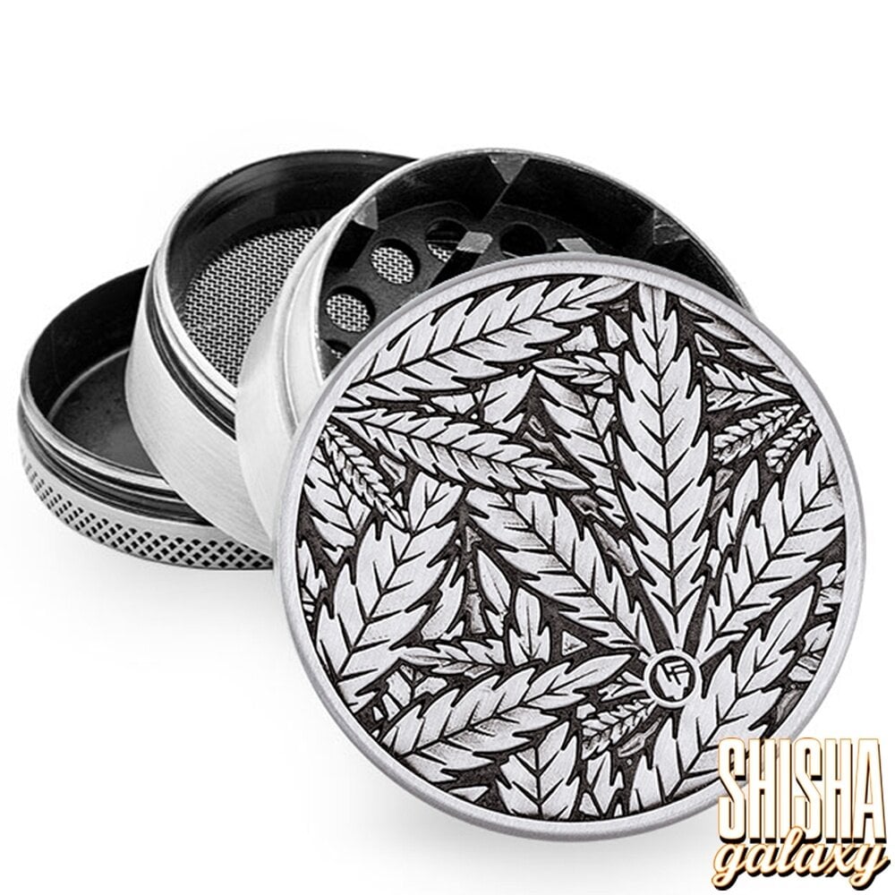 Fire Flow Fire Flow - Metall Grinder - Leaves 33 - Ø 50 mm - 4 Teilig - Silver Fire Flow Fire Flow - Metall Grinder - Leaves 33 - Ø 50 mm - 4 Teilig - Silver