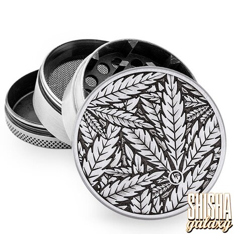 Fire Flow Fire Flow - Metall Grinder - Leaves 33 - Ø 50 mm - 4 Teilig - Silver Fire Flow Fire Flow - Metall Grinder - Leaves 33 - Ø 50 mm - 4 Teilig - Silver