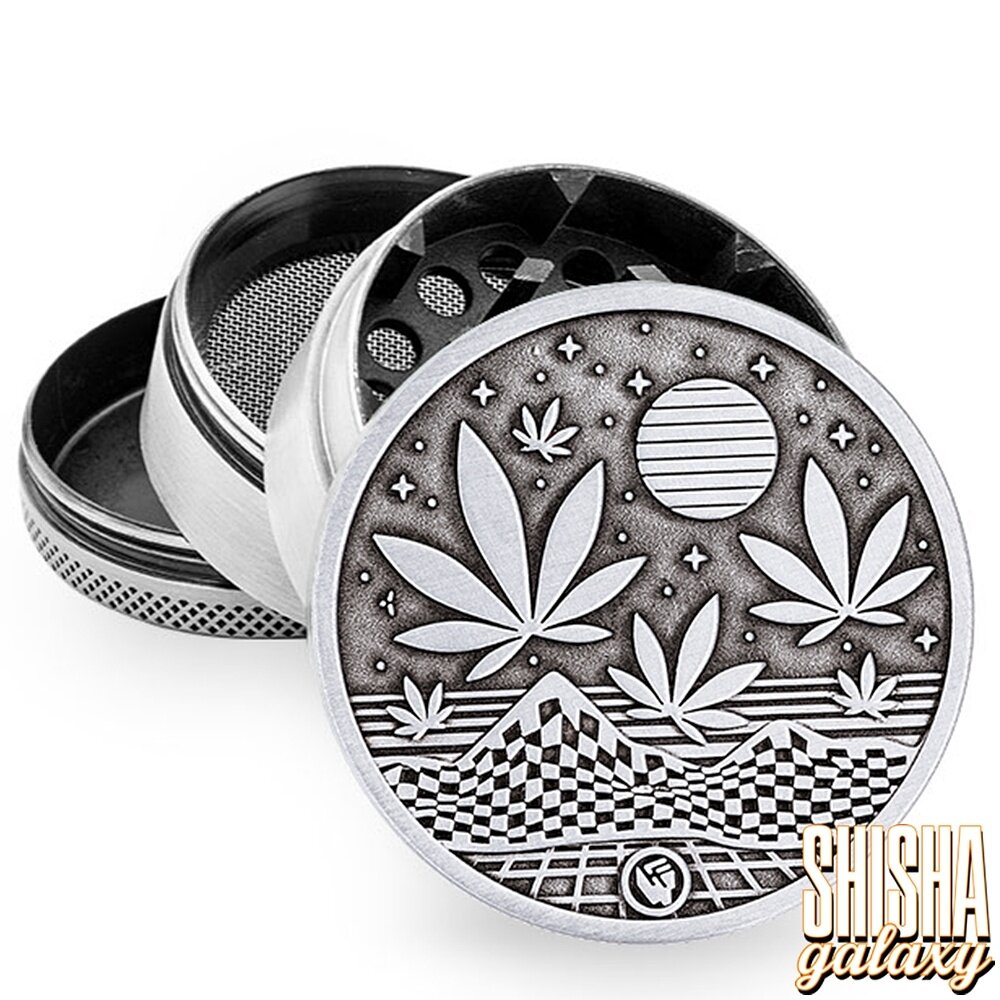 Fire Flow Fire Flow - Metall Grinder - Leaves 37 - Ø 50 mm - 4 Teilig - Silver Fire Flow Fire Flow - Metall Grinder - Leaves 37 - Ø 50 mm - 4 Teilig - Silver