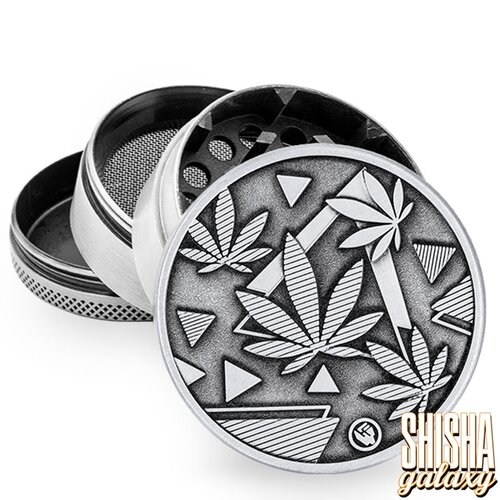 Fire Flow Fire Flow - Metall Grinder - Leaves 37/2 - Ø 50 mm - 4 Teilig - Silver